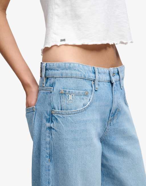 Superdry jean baggy taille mi-haute délavé vintage bleu clair, 1 de 5