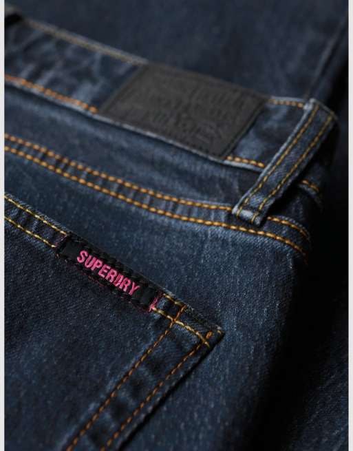 Superdry jean slim évasé taille mi-haute Vintage bleu délavé moyen, 2 de 5