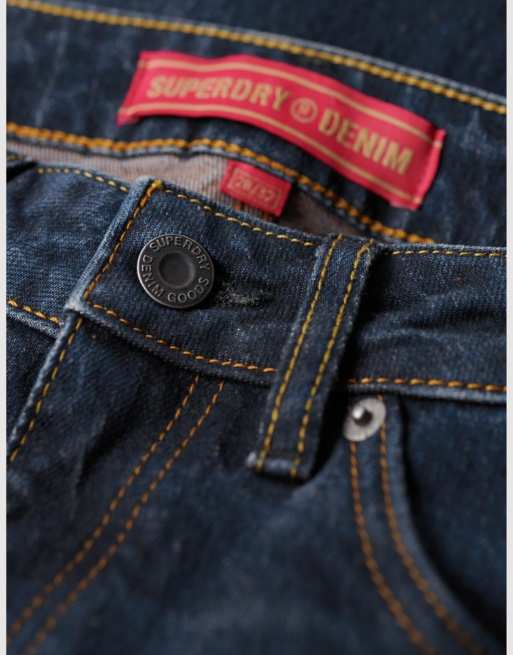 Superdry jean slim évasé taille mi-haute Vintage bleu délavé moyen, 3 de 5