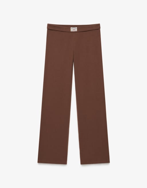 Superdry joggers essentiels à revers en marron châtaigne, 7 de 7