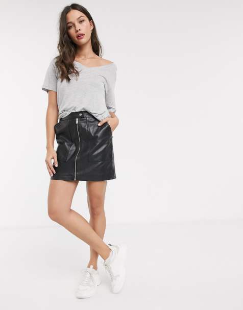 Jupes En Cuir Jupes En Cuir Et Daim Pour Femme Asos