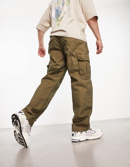 Superdry – Kakifärgade, baggy cargobyxor i vintagestil, 4 av 4