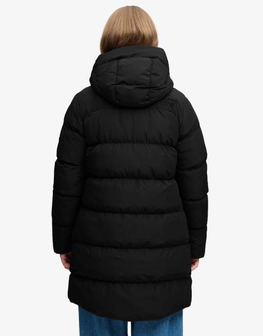 Superdry Kapuzen-Sport-Pufferjacke in Midilänge in Schwarz, 5 von 7