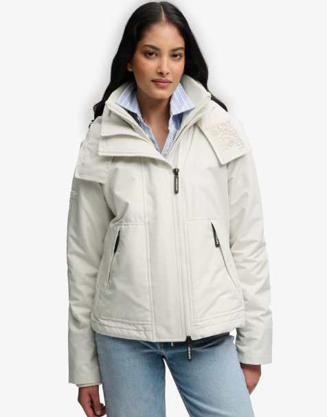 Superdry Kapuzen-Windcheater-Jacke Arctic in Regenwolken-Grau - view 1