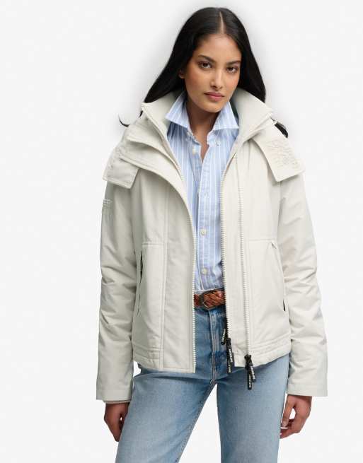 Superdry Kapuzen-Windcheater-Jacke Arctic in Regenwolken-Grau, 2 von 5