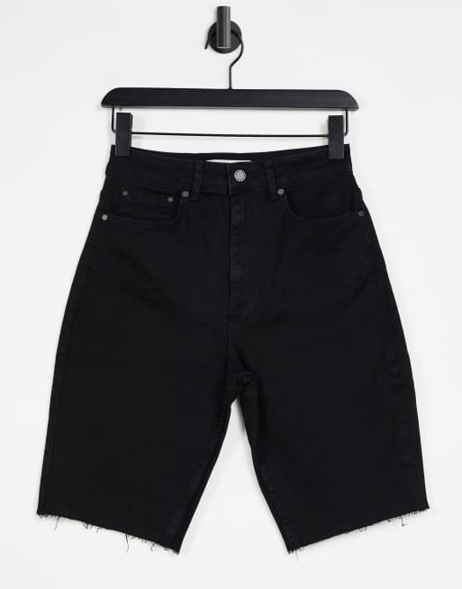 Superdry - Kari - Lange shorts met hoge taille in zwart