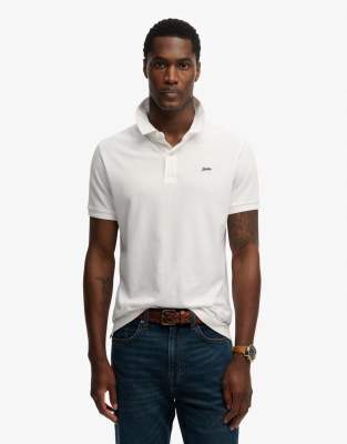 Superdry Weiß Piqué-Poloshirt Classic - Bild 3