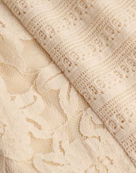 Superdry Lace beach short in dusty ecru - view 1