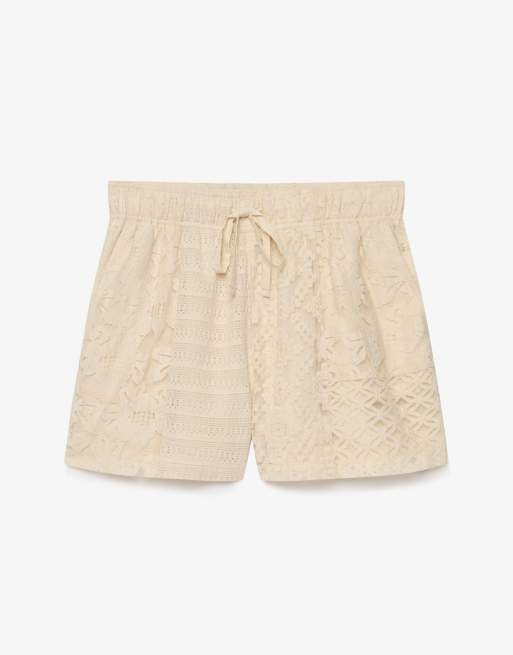 Superdry Lace beach short in dusty ecru, 5 of 5