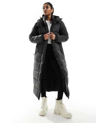 Superdry Damen Steppjacke – Superlange, Gefütterte Schnittlauchgrüne Jacke | Lässige Passform