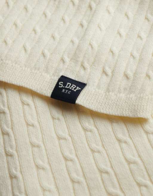 Superdry – Leichte Basic-Strickjacke in Wollweiß, 2 von 5