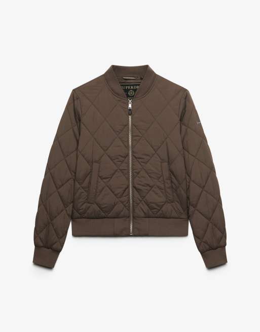 Superdry Liner Bomberjacke in tiefem Khaki-Grün, 7 von 7