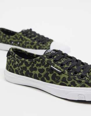 superdry leopard print trainers