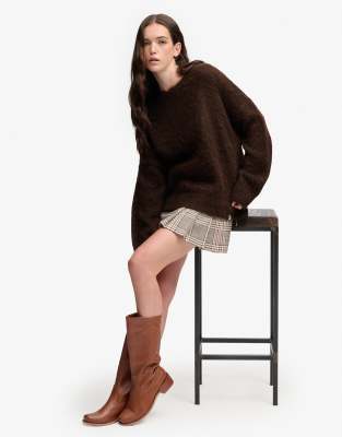 Superdry Damen Marron Oversize-Pullover Aus Gebürstetem Material - Bild 2
