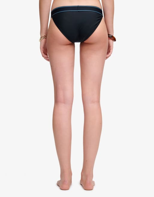 Superdry Logo classic bikini bottoms in eclipse navy, 2 of 7