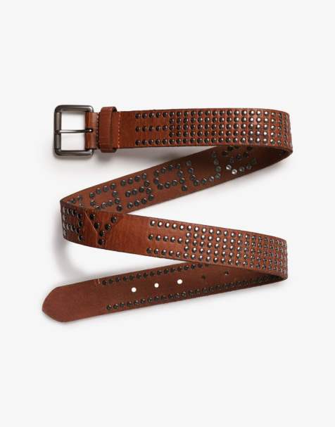 Superdry Logo goods belt in tan - view 1