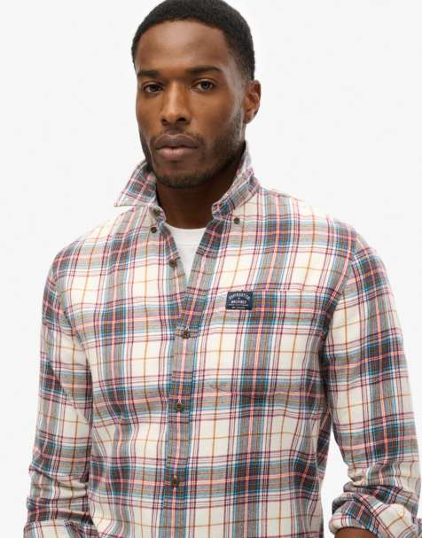 Superdry Long sleeve cotton lumberjack shirt in drayton check optic - view 1