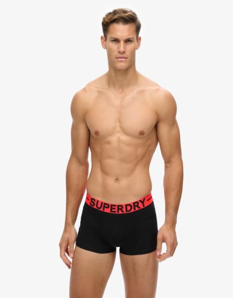 Superdry - Lot de 3 boxers - Gris/noir/noir rayé - view 1
