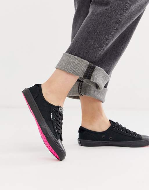 Superdry low pro store trainers womens black