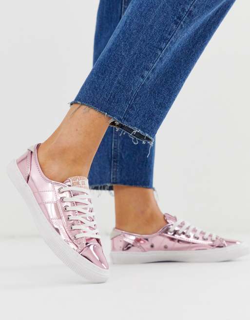 Superdry rose gold store trainers