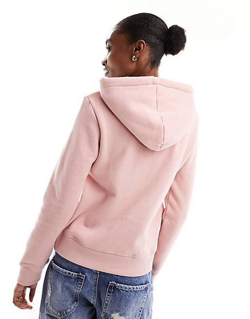Superdry luxe metallic logo hoodie in Vintage Blush Pink | ASOS