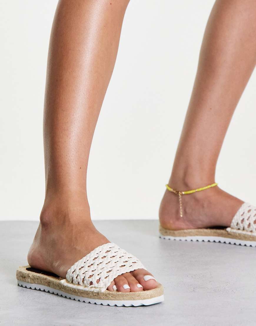 Superdry macrame espadrille sandals in white