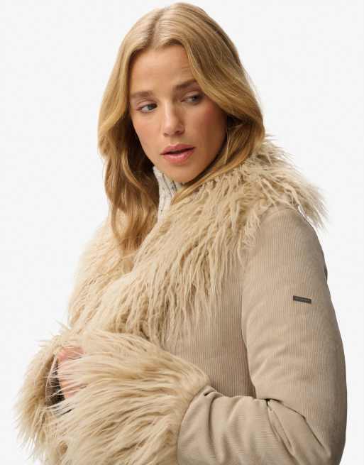 Superdry - Manteau long style afghan - Taupe, 3 de 7