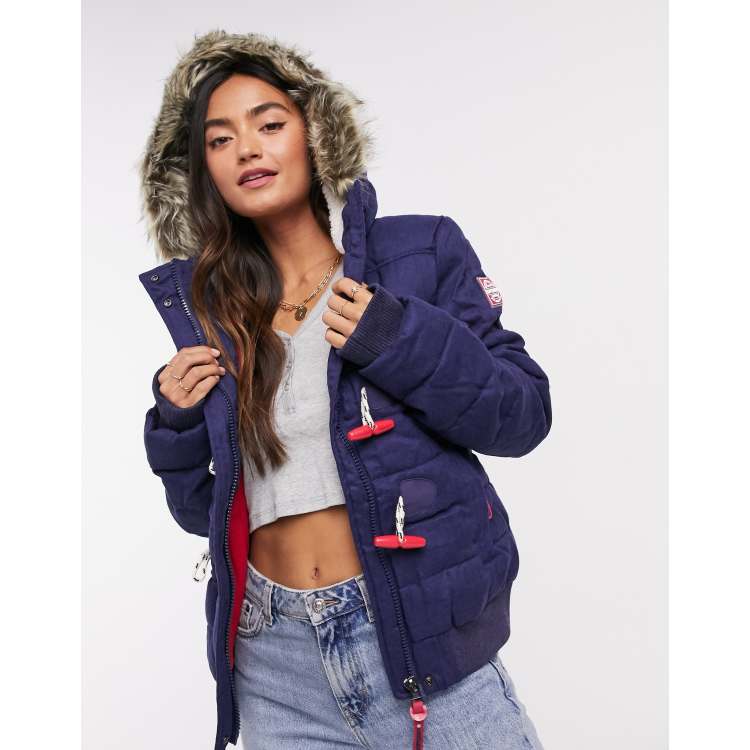 Marl toggle puffer jacket hot sale superdry