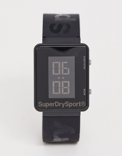 Superdry mens digital watch in black SYG204B
