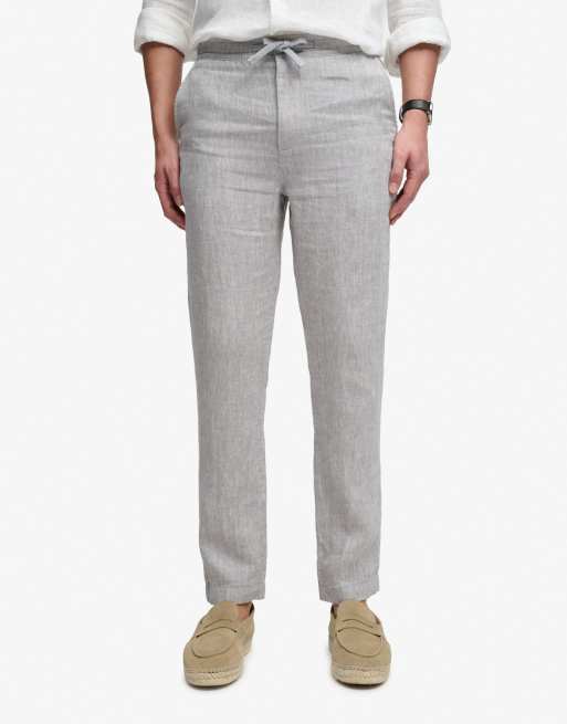 Superdry - Merchant - Pantalon en lin - Gris cendré chambray, 4 de 6