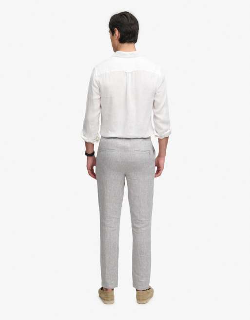 Superdry - Merchant - Pantalon en lin - Gris cendré chambray, 5 de 6