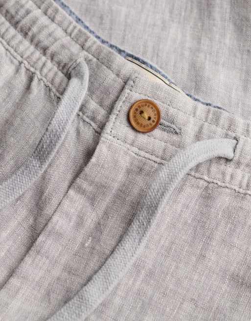 Superdry - Merchant - Pantalon en lin - Gris cendré chambray, 6 de 6
