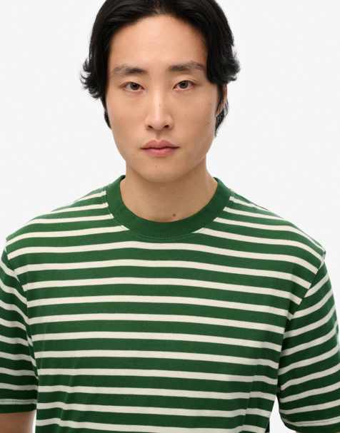 Superdry - Merchant - T-shirt à rayures - Vert - view 1