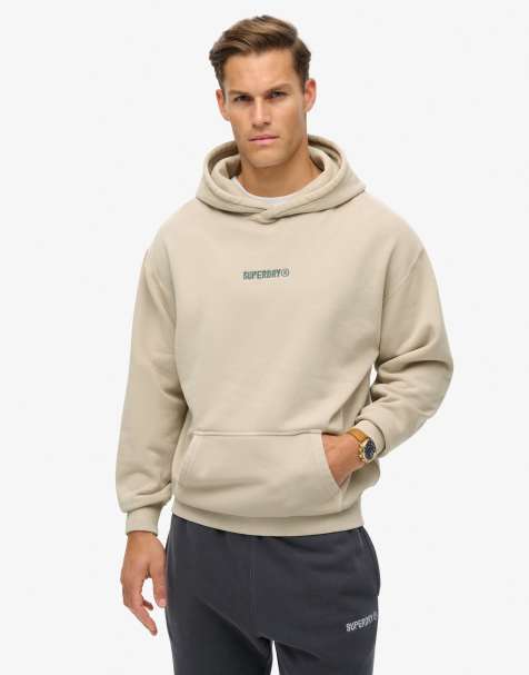 Superdry - Micro - Sweat à capuche ample avec logo graphique - Gris château - view 1