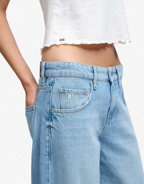 Superdry Mid rise baggy jeans in light blue vintage wash - view 1