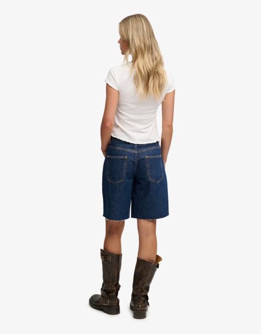 Superdry Mid-Rise Baggy Jorts in Dunkel-Vintageblau, 3 von 4
