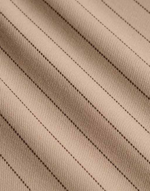 Superdry Mid rise pinstripe trousers in beige pinstripe, 5 of 6