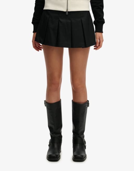 Superdry Mini pleated skort in black, 4 of 7