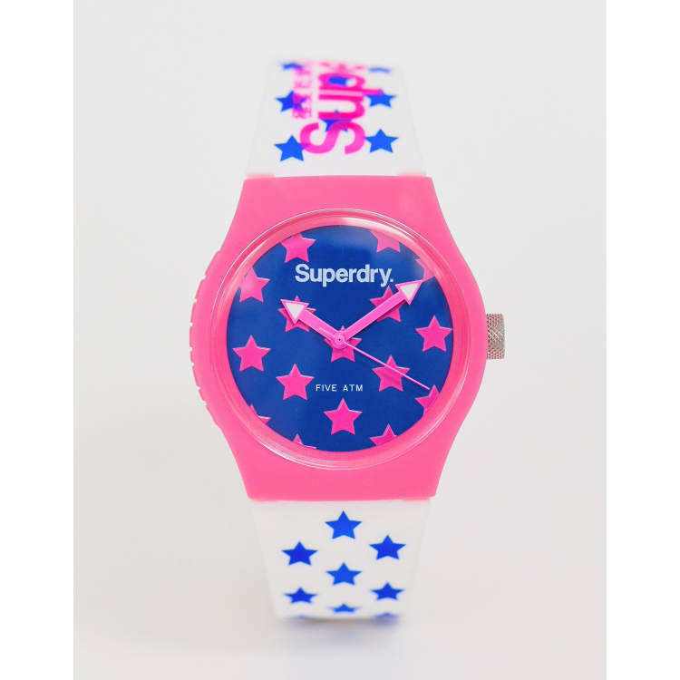 Montre superdry rose hot sale