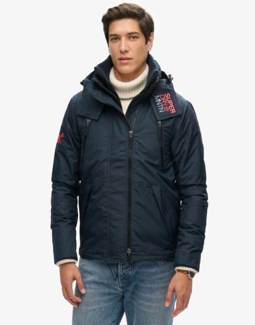 Superdry – Mountain SD – Windjacke in Eclipse-Navy mit Kapuze