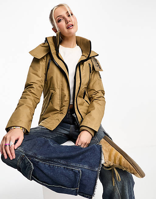 Superdry mountain windcheater jacket in brown | ASOS