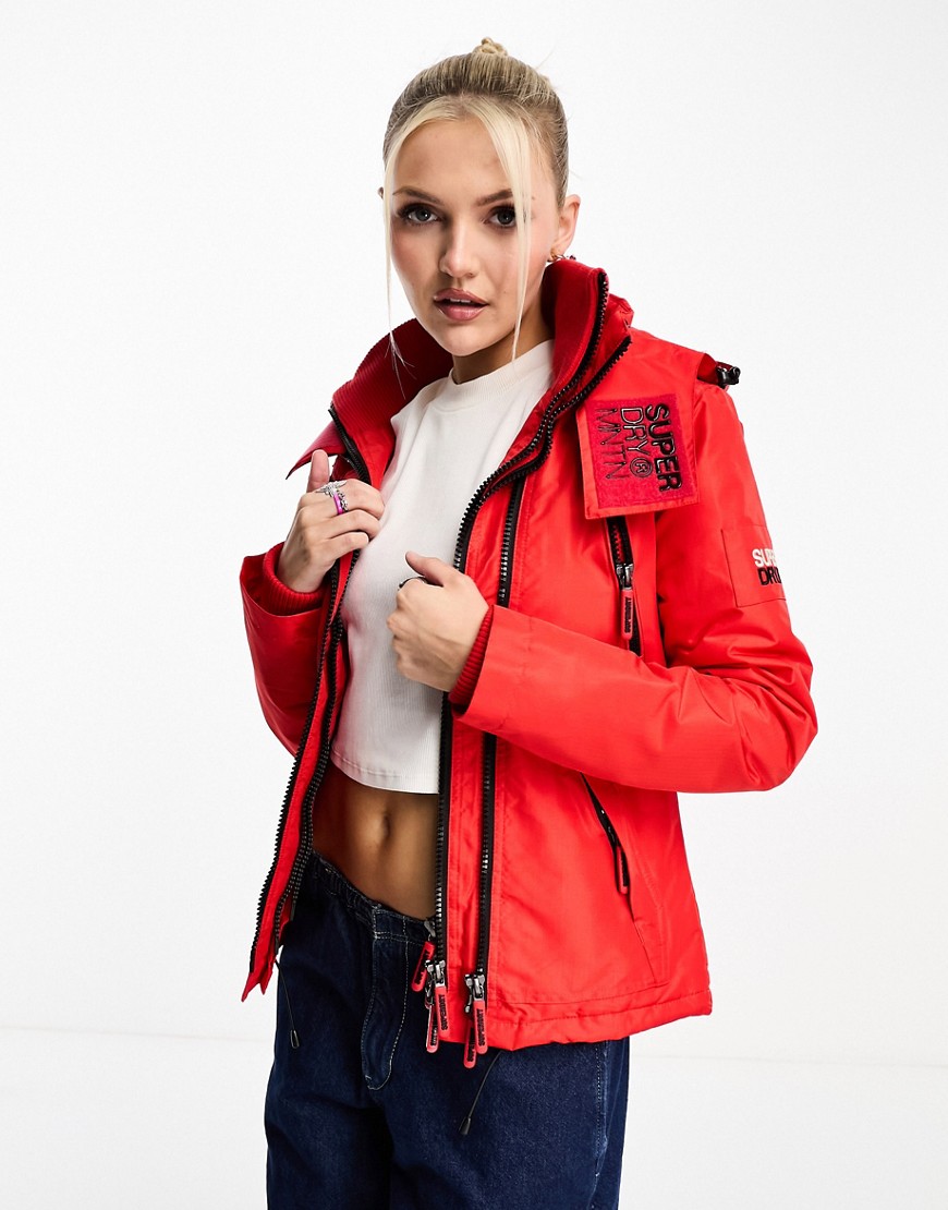 Superdry mountain windcheater jacket in red