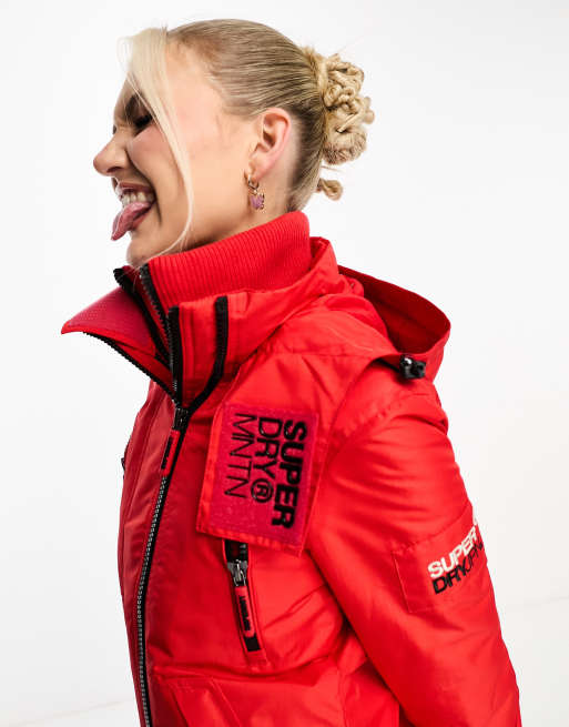 Superdry mountain windcheater jacket in red