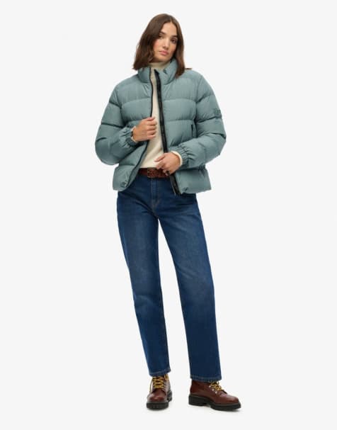 Superdry Non hooded sports puffer jacket in goblin blue - view 1