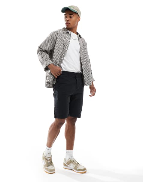 Superdry Officer chino shorts in washed black - view 1