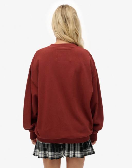 Superdry – Outdoor Location – Locker geschnittenes Sweatshirt in Ziegelsteinbraun, 2 von 5