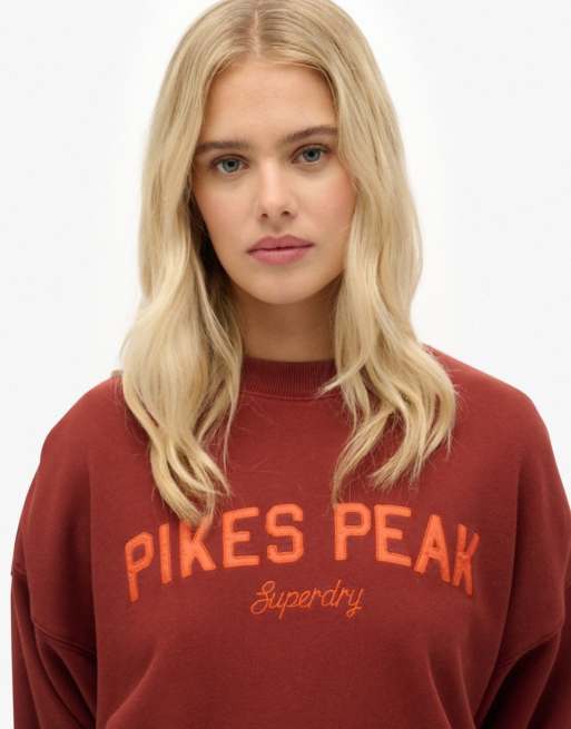 Superdry – Outdoor Location – Locker geschnittenes Sweatshirt in Ziegelsteinbraun, 3 von 5