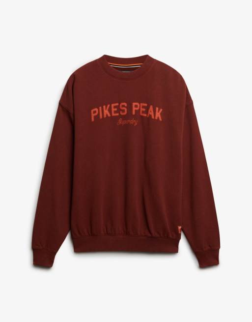 Superdry – Outdoor Location – Locker geschnittenes Sweatshirt in Ziegelsteinbraun, 5 von 5