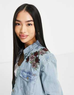 Superdry embroidered hot sale denim jacket