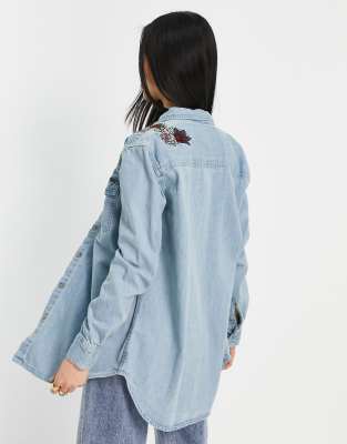 superdry embroidered denim jacket